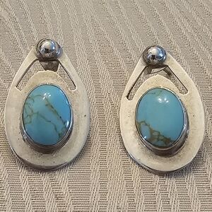 Silver and Turquoise Earrings